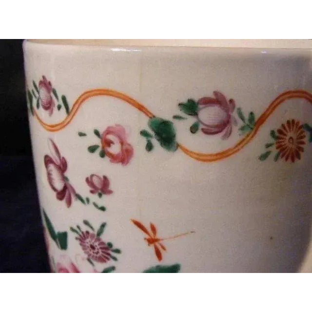 Large 19th Century Chinese Export Porcelain Tankard Mug in Famille Rose Palette For Sale In New York - Image 6 of 11