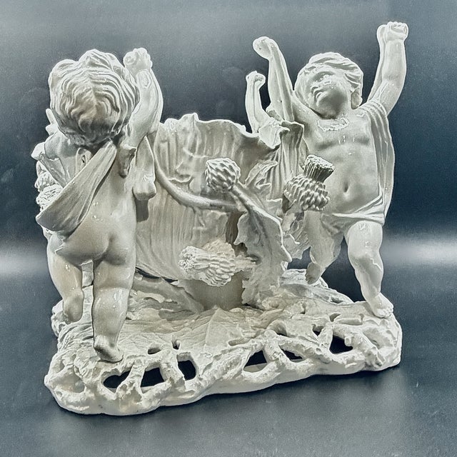 Large Antique Blanc De Chine Porcelain Cherub Centrepiece Bowl from T. Goode & Co. London, 1900 For Sale - Image 15 of 18
