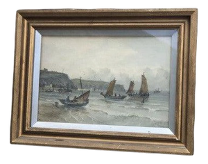 F E Jamieson, Marine, Watercolor, Framed