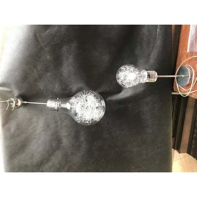 Ceiling Lamps in Chrome and Glass, Set of 2 For Sale - Image 11 of 18