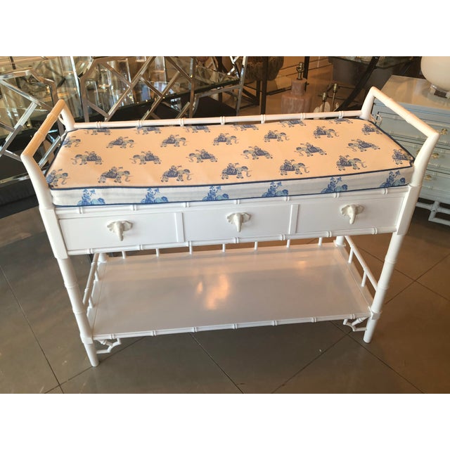 Vintage Lilly Pulitzer Boys Faux Bamboo White Lacquered Baby Changing