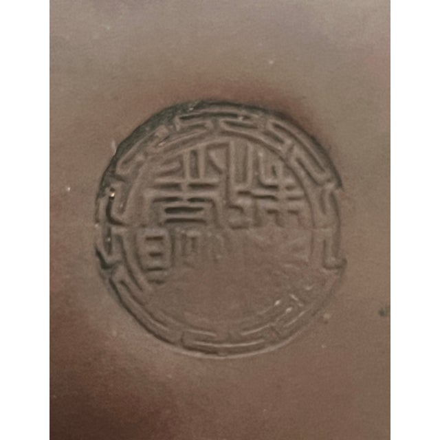 Mid 20th Century Chinese Grape and Vine Yixing Zisha Unglazed Teapot With Lion Face Legs, Artist Signed and Chopped For Sale - Image 13 of 13