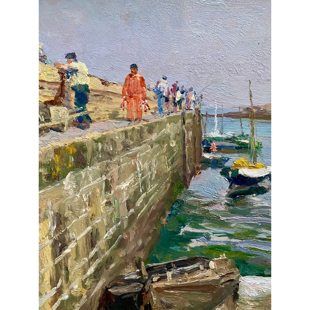 Oswald Poreau, Low Tide at Portivy, Brittany, 1937, Oil, Framed For Sale - Image 9 of 14