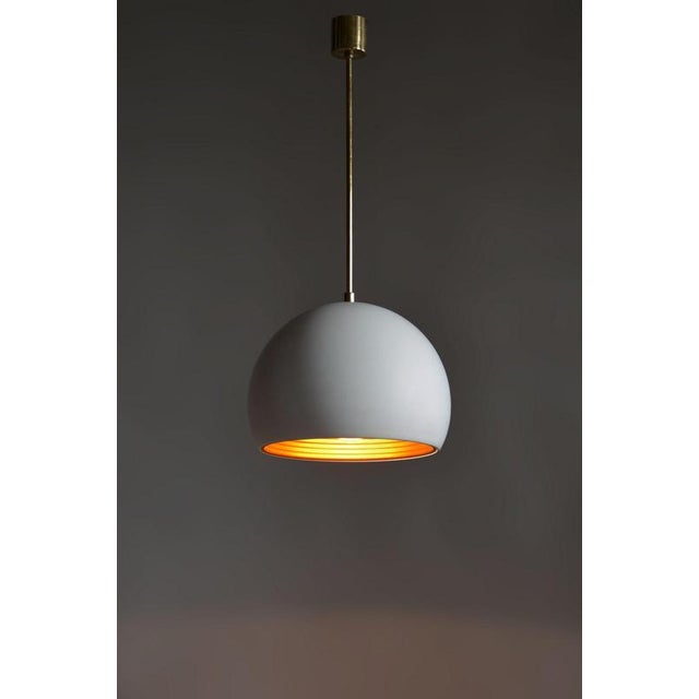 Metal Mid-Century Modern Pendant Light in Brass by Guzzini for Meblo, Italy, 1960s For Sale - Image 7 of 8