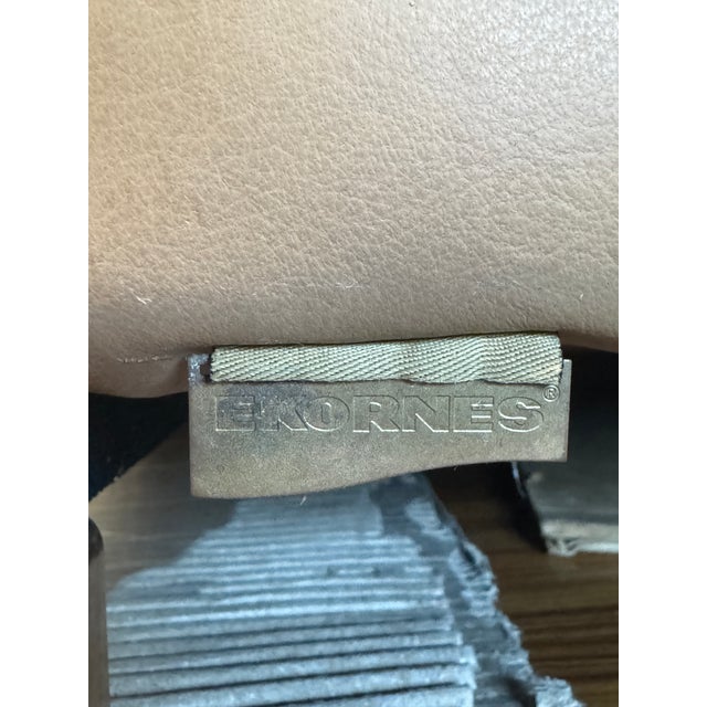 Tan Ekornes Leather Loveseat Modern Scandinavian Design For Sale - Image 8 of 8