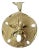 14k Gold Sand Dollar Pendant For Sale