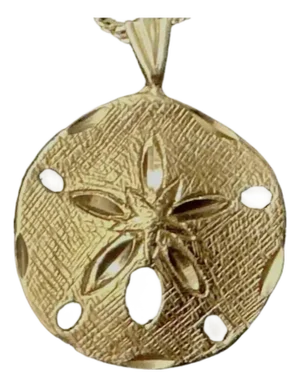 14k Gold Sand Dollar Pendant