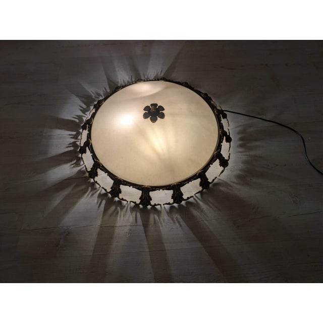 Antique Palace Ceiling Lamp in Glass and Brass, 1970 For Sale - Image 12 of 15