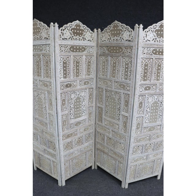 Anglo Indian Sandalwood Dressing Screen/Room Divider For Sale In Philadelphia - Image 6 of 10