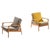 Easy Chairs in Brass, Oak and Wool by Ib Kofod-Larsen, 1950s, Set of 2 For Sale - Image 12 of 12