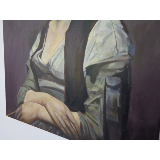 Fred Neumann After Jean Baptiste Camille Corot, The Woman with the Pearl, 1980s, Oil on Canvas For Sale - Image 13 of 18