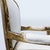 Vintage White Upholstered Lounge Chair With Ornate Gold Wooden Frame For Sale - Image 14 of 16