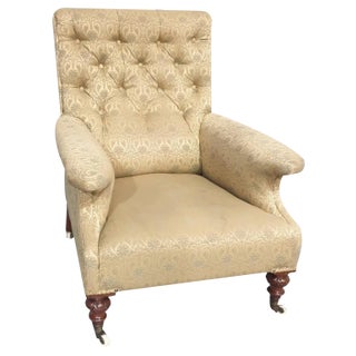Victorian Deep Seated Library Chair For Sale