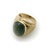 Gold 1990s 14k Gold Vintage Prehnite Cabochon Ring, Size 7.25 For Sale - Image 8 of 11
