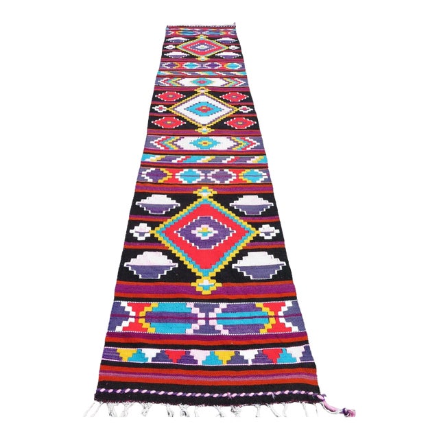1960s Colorfull Vintage KIlim Runner - 30"x149" For Sale