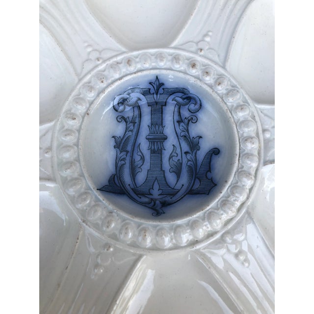 Victorian Antique Westhead Moore & Company English Victorian Oyster Plate Brown For Sale - Image 3 of 6