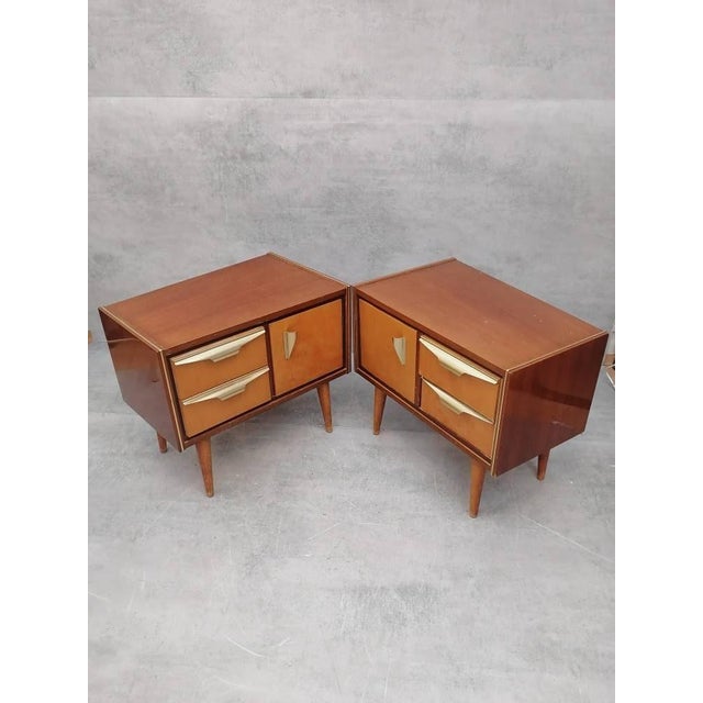 Vintage Maple Bedside Tables, 1960s, Set of 2 For Sale - Image 6 of 11