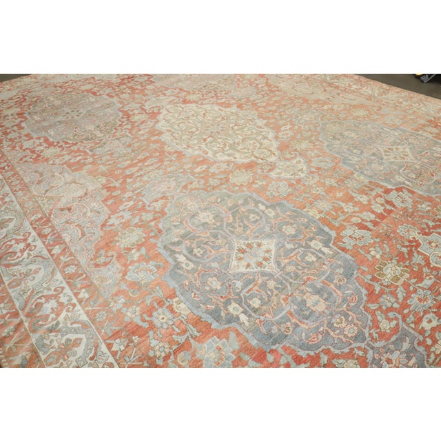 Persian Zabihi Collection Large Scale Persian Antique Bakhtiari Rug For Sale - Image 3 of 12