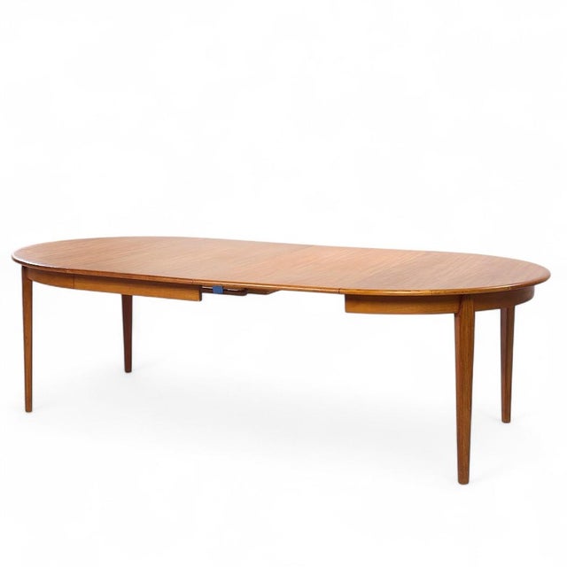 Arne Vodder Mid Century Danish Teak Expanding Round Dining Table With 3 Leaves For Sale - Image 14 of 16