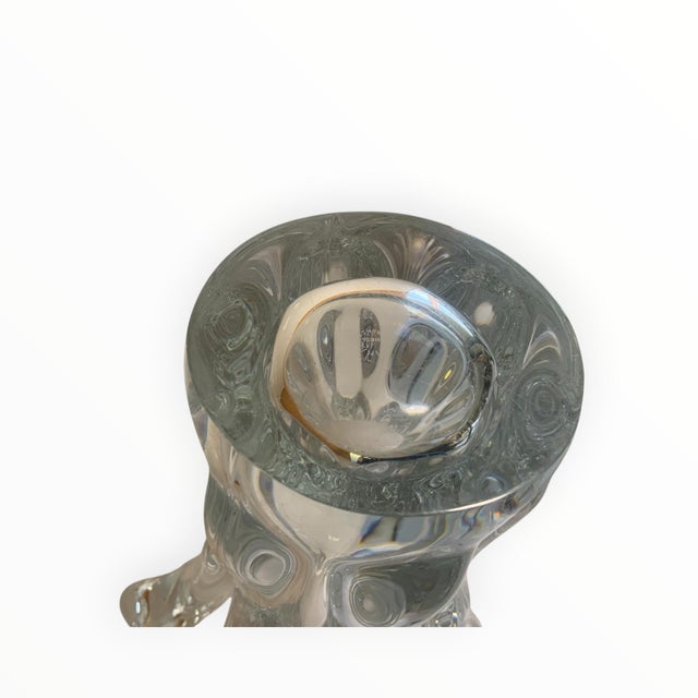 1960s Vintage MCM Art Vannes France Large Sculptural Crystal Splash Vase 14.25" C. 1960s-1970s For Sale - Image 5 of 5
