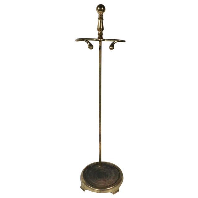 American Mid 20th Century 5 Pc. Brass Fireplace Tool Set For Sale - Image 3 of 9
