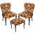 Antique Damask Velvet Armchairs and Ottoman Set, Set of 3 For Sale - Image 16 of 16