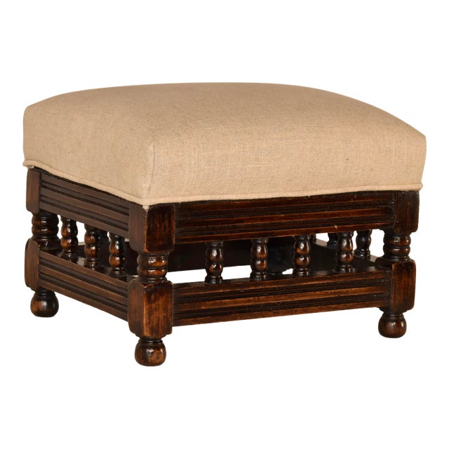 19th Century French Breton Oak Footstool For Sale
