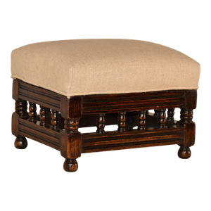 19th Century French Breton Oak Footstool