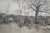 Antique James Calahan Farmhouse Cottage Panoramic Landscape Etching 25" For Sale - Image 10 of 10