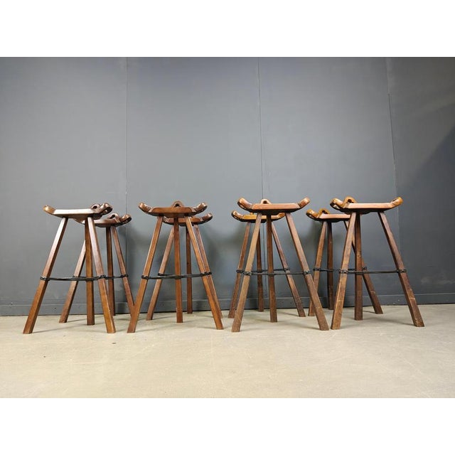 Mid-Century Brutalist Bar Stools, 1960s, Set of 8 For Sale - Image 11 of 15