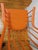 1970s 1977 Danish Modern Style Rocker in Original Orange Paint For Sale - Image 5 of 12