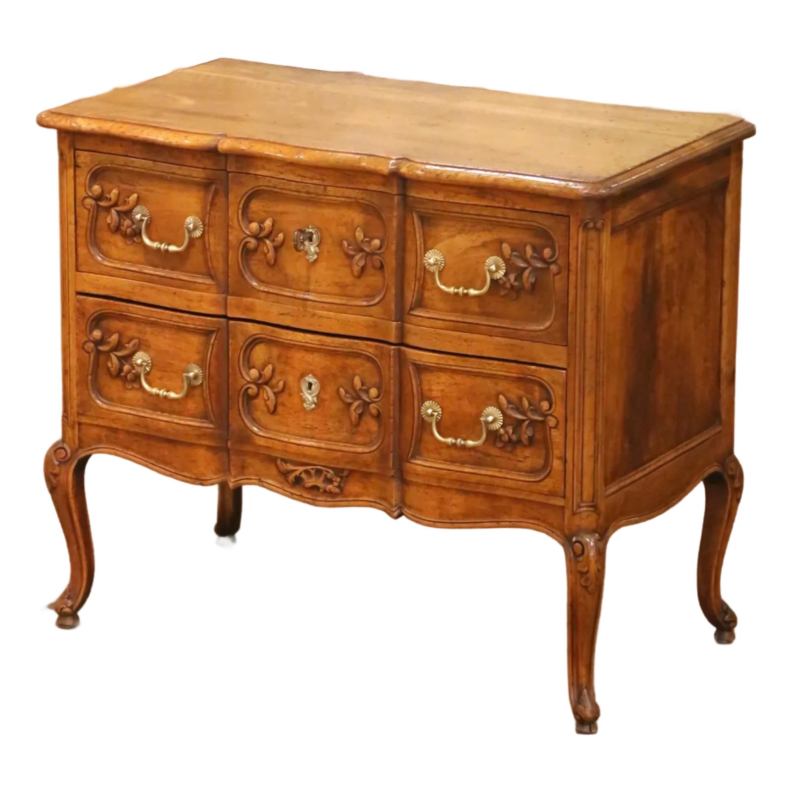 Early 20th Century French Louis XV Carved Walnut Chest of Drawers From ...