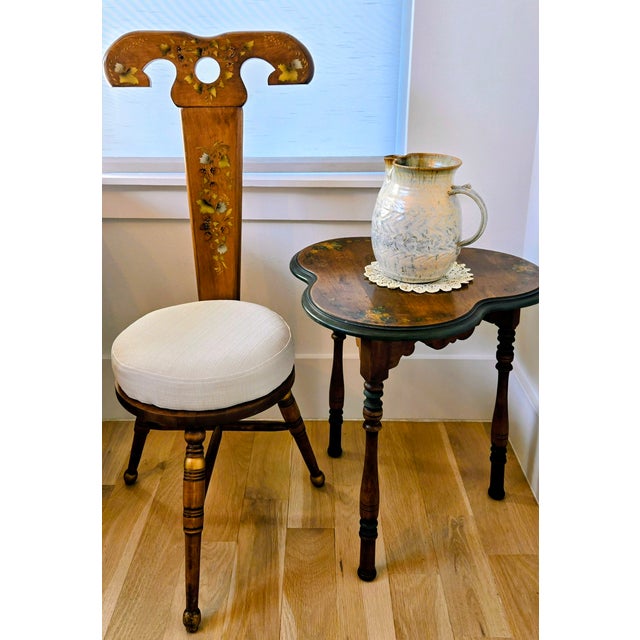 1960s Hand-Painted Ram Accent Chair – 3-Leg Maple, Standard Chair of Gardner For Sale - Image 9 of 9