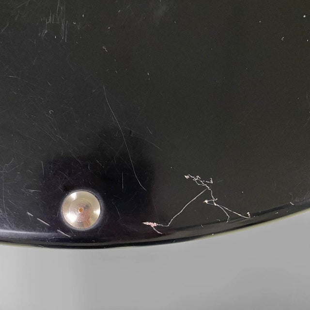 Italian Modern Steel and Black Wood Bedside Table, 1970s For Sale - Image 9 of 18