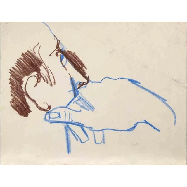 Portrait is a Pastel and Watercolour artwork realized by Reynold Arnould (Le Havre 1919 - Parigi 1980). Good condition on...