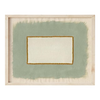 Minimalist Neutral Sage Green Art Print, Emily Keating Snyder, 16 X 20 Print in Wood Frame For Sale