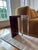 Mid-Century Modern Wood and Acrylic Side Tables With Brass Accents- A Pair For Sale - Image 3 of 6