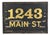 Lovely Vintage Wood and Gilt House Number Sign "1243 Main St" With Great Font For Sale