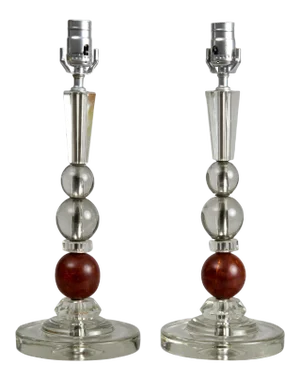 French Art Deco Lamps , Circa 1920 - a Pair