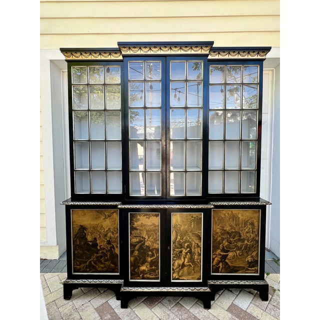 Neoclassical HandPainted Library Bookcase and Display English
