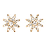 David Yurman .13ctw Diamond Starburst Small Studs,18k Yellow Gold, Length 7.5 Mm, A Pair For Sale