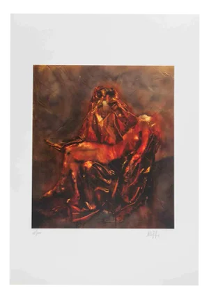 Aldo Palma, Revisiting the Pietà, Screenprint, 2018