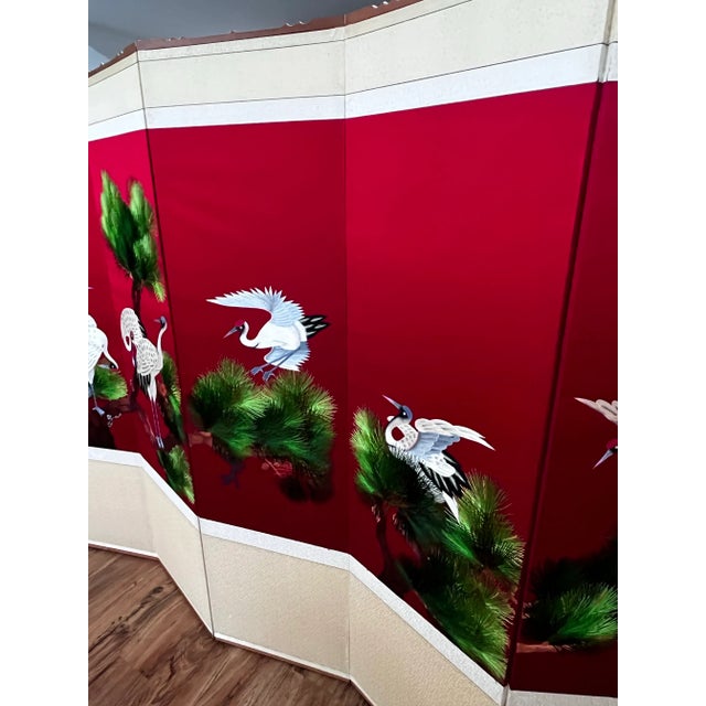 1950s 8-Panel Silk Chinese Screen For Sale - Image 12 of 12