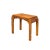 1970s Vintage Oriental Floral Relief Carving Light Brown U Shape Stool Side Table For Sale - Image 5 of 5