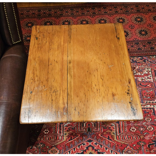 Wood Federal Style, Late 1800's Pine Single Drawer, Side or Worktable For Sale - Image 7 of 12