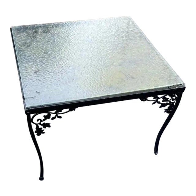 1950s Art Nouveau Grape Leaf Design Occasional Table For Sale
