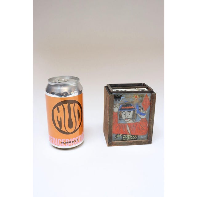 Vintage Polish Folk Art Hand-Painted Wooden Playing Card Holder by Irena Makowey For Sale - Image 11 of 12