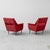 Vintage Lounge Chairs in Red Fabric by Gigi Radice, 1960s, Set of 2 For Sale - Image 4 of 11