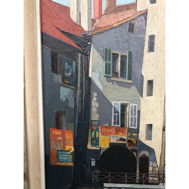 1950s French Artist, Annecy Le Pont Morens, 1960s, Oil Painting on Panel, Framed For Sale - Image 5 of 15
