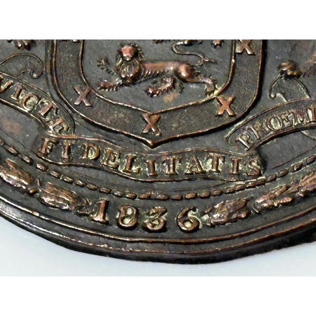 Early 19th Century Royal Hereford City Coat of Arms Plaque C1836 For Sale - Image 10 of 10
